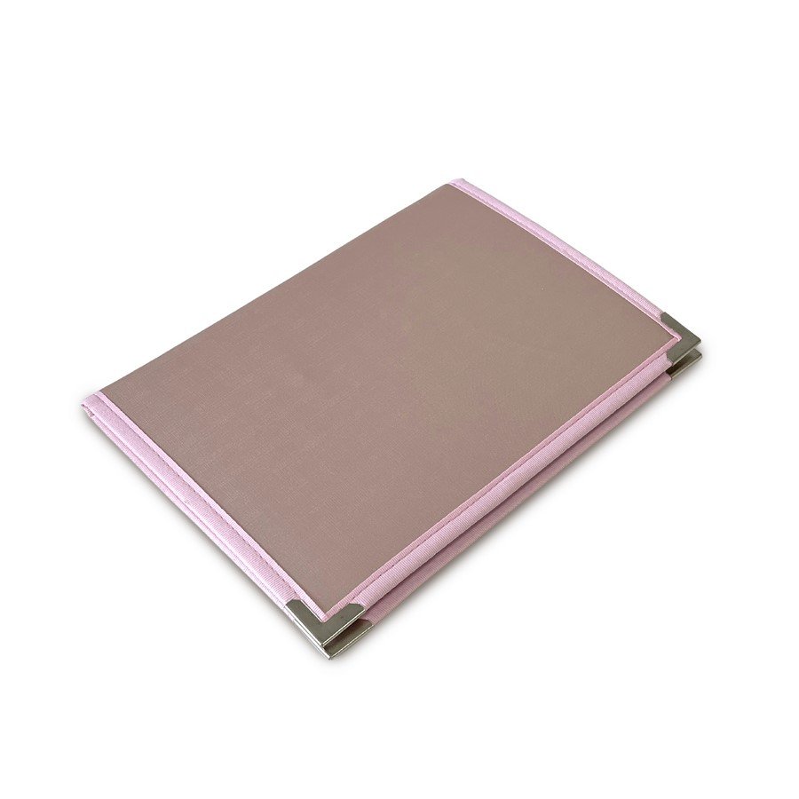 Kit Pequeno com 2 Bandejas e Caderno para Correntes Reptil Rosê Metalizado - Dunny Rosa Chá