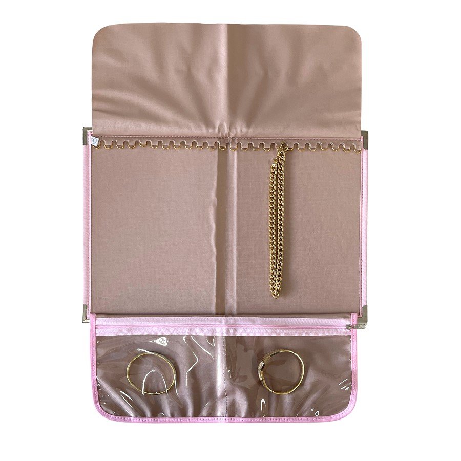 Kit Pequeno com 2 Bandejas e Caderno para Correntes Reptil Rosê Metalizado - Dunny Rosa Chá