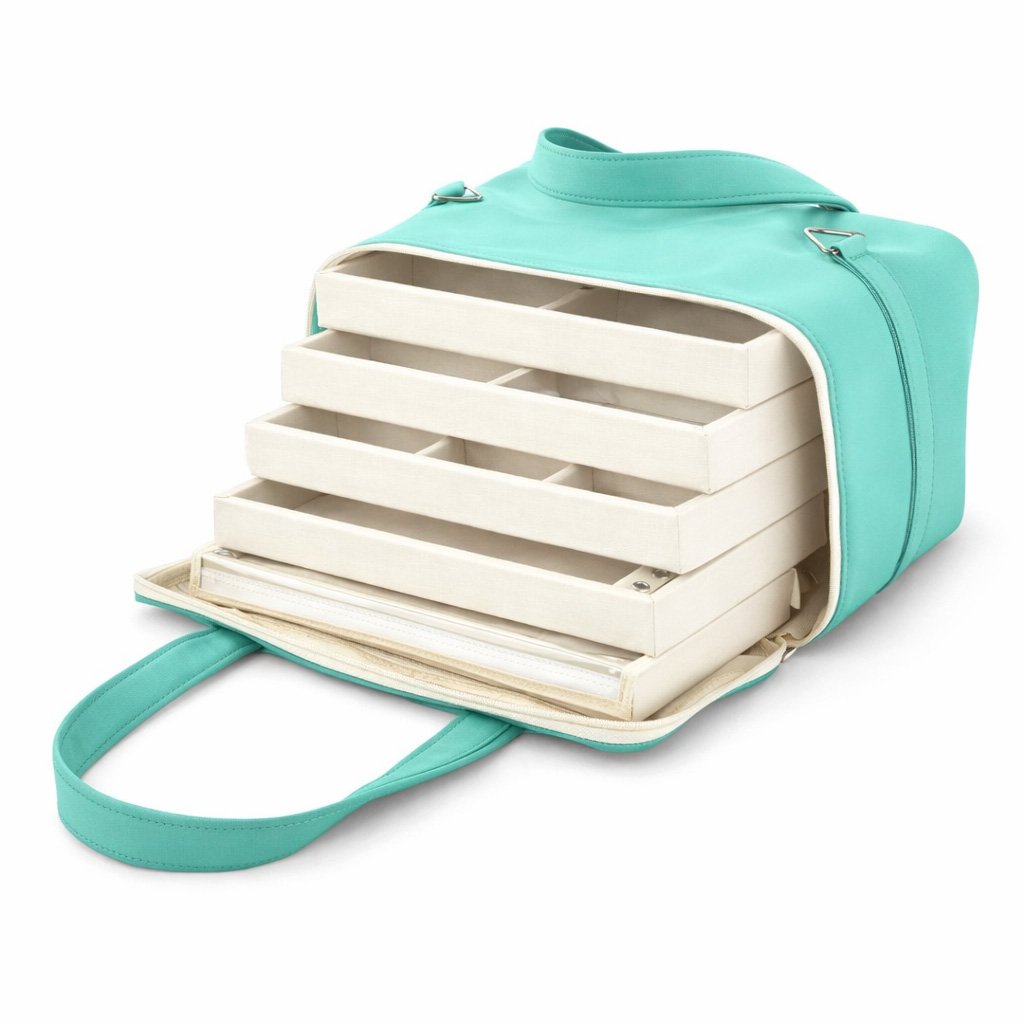 Kit PRIME Bolsa com 5 Bandejas Mistas 18x28,5x3,3cm Bolsa Verde - Bandeja Dunny Branco