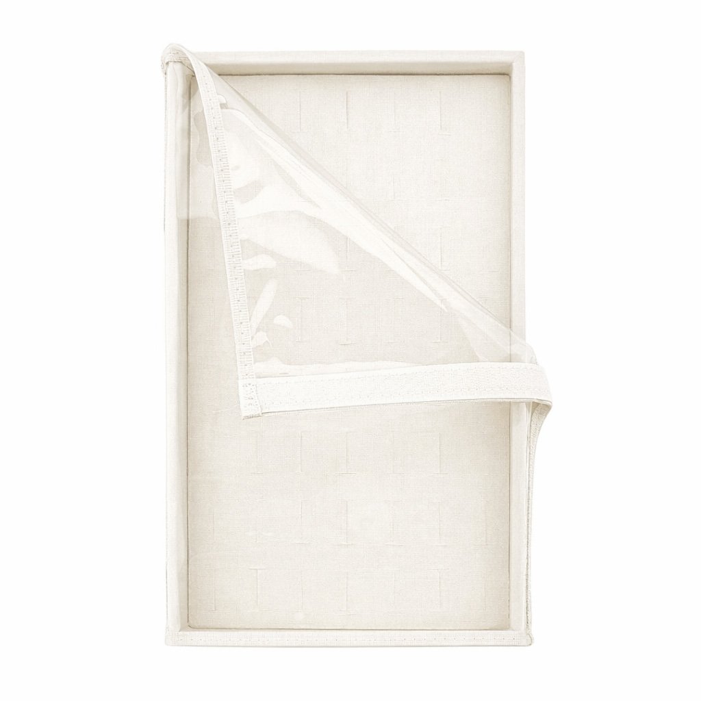 Bolsa para Bandejas de Jóias - 18x28,5x3,3 cm Bolsa Verde - Bandeja Dunny Branco