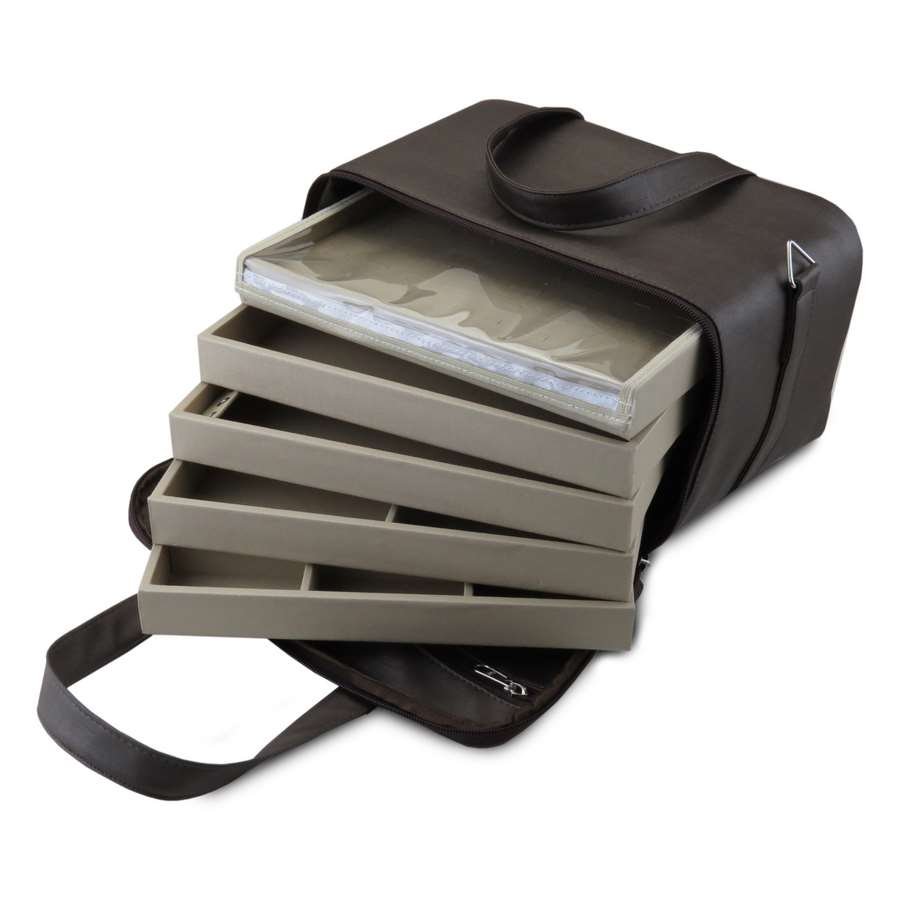 Kit PRIME Bolsa com 5 Bandejas Mistas 18x28,5x3,3cm Bolsa Dunny Coffe - Bandeja Dunny Champagne