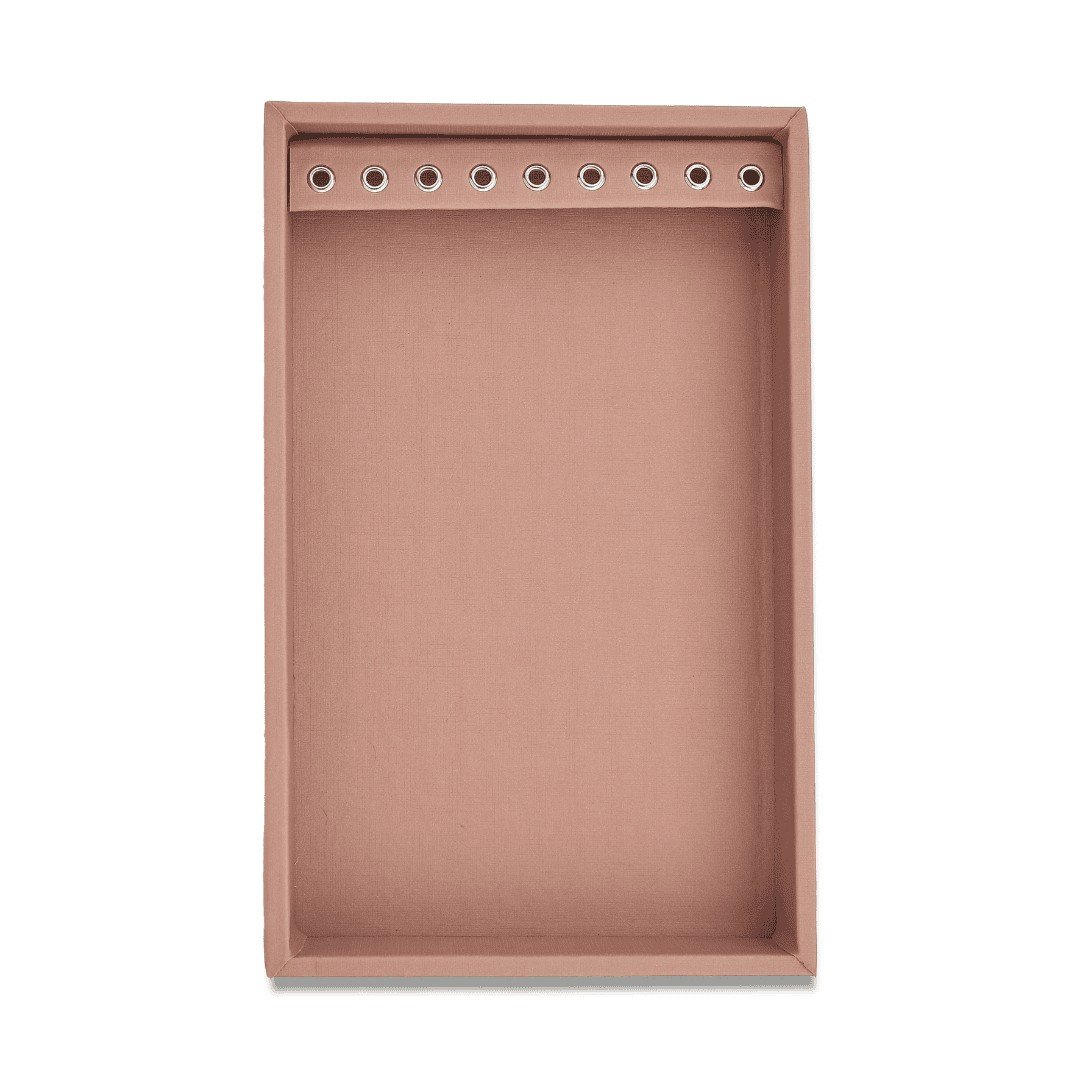 Bolsa para Bandejas de Jóias - 18x28,5x3,3 cm Bolsa Reptil Rosê Metalizado - Bandeja Dunny Rosa Cha