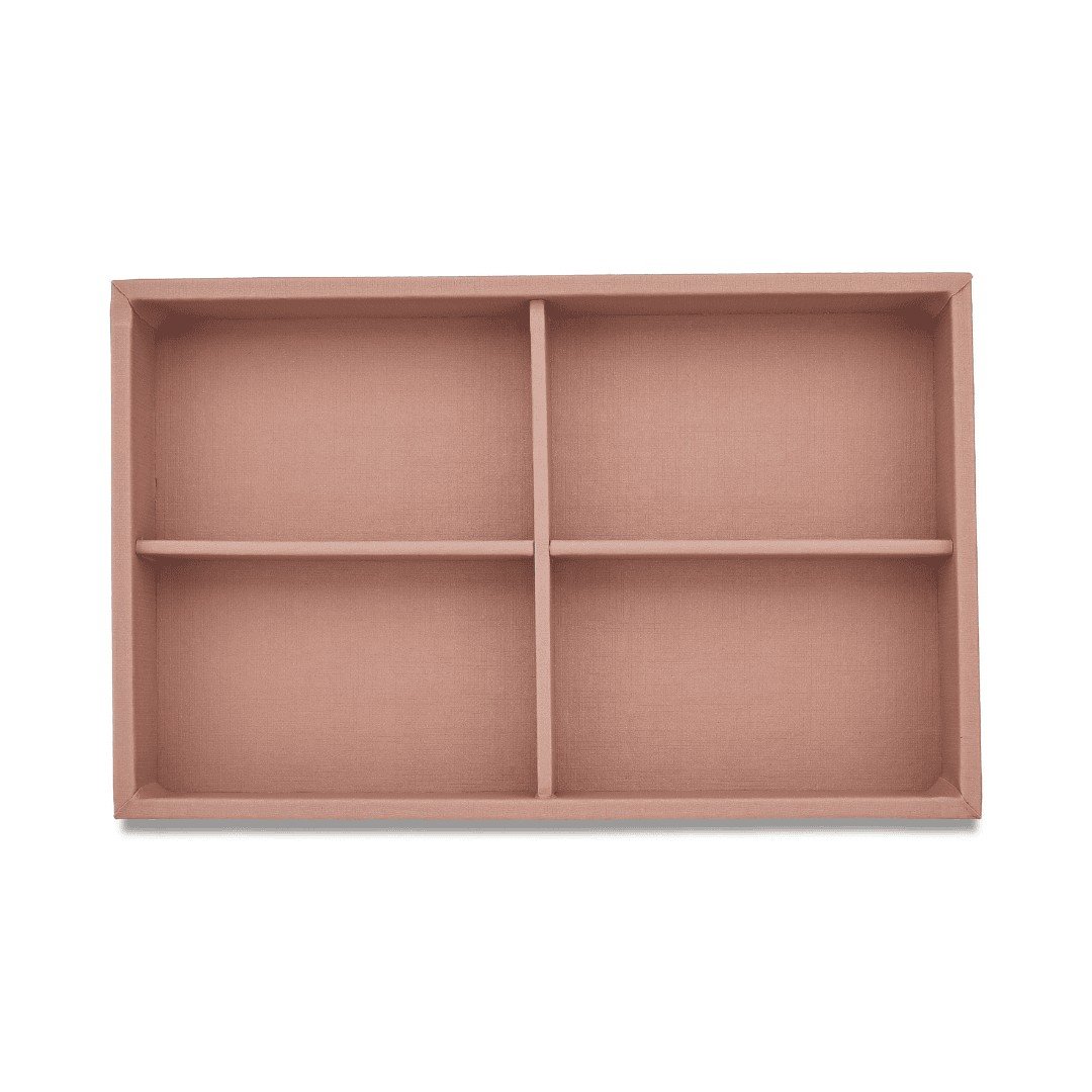 Bolsa para Bandejas de Jóias - 18x28,5x3,3 cm. Bolsa Reptil Rosê Metalizado - Bandeja Dunny Rosa Cha
