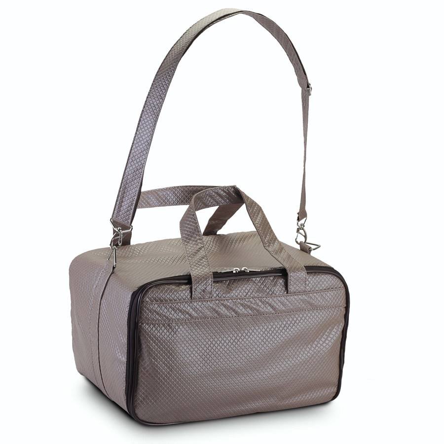 Kit Bandejas Expositoras + Bolsa para Joias - 21,5x29,5x3 cm Bolsa Rodes Capuccino -Bandeja Rodes Capuccino - Suede Marrom