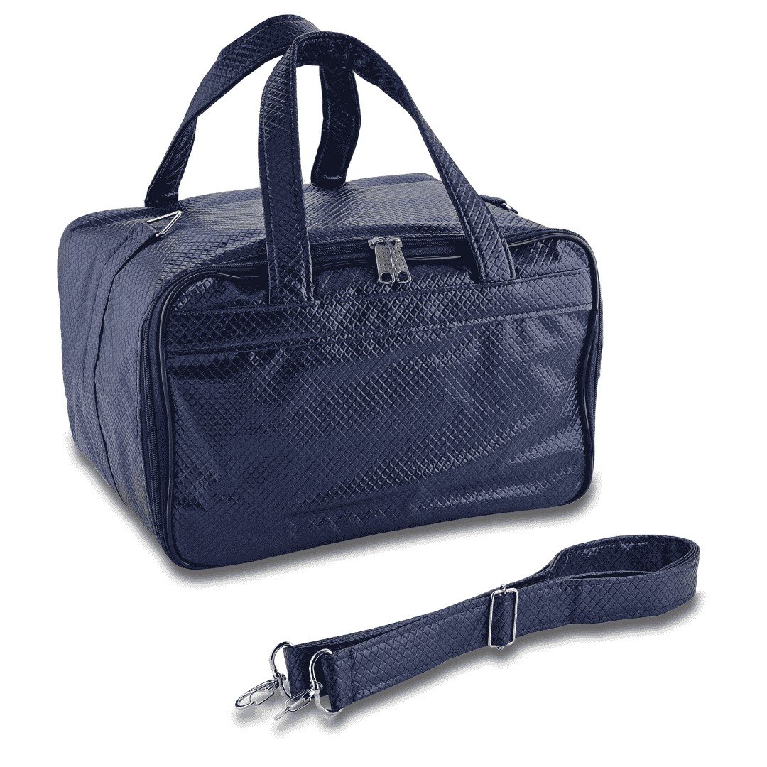 Kit Bandejas Expositoras + Bolsa para Joias - 21,5x29,5x3 cm Bolsa Rodes Azul Marinho Metalizado - Bandeja Dunny Champagne