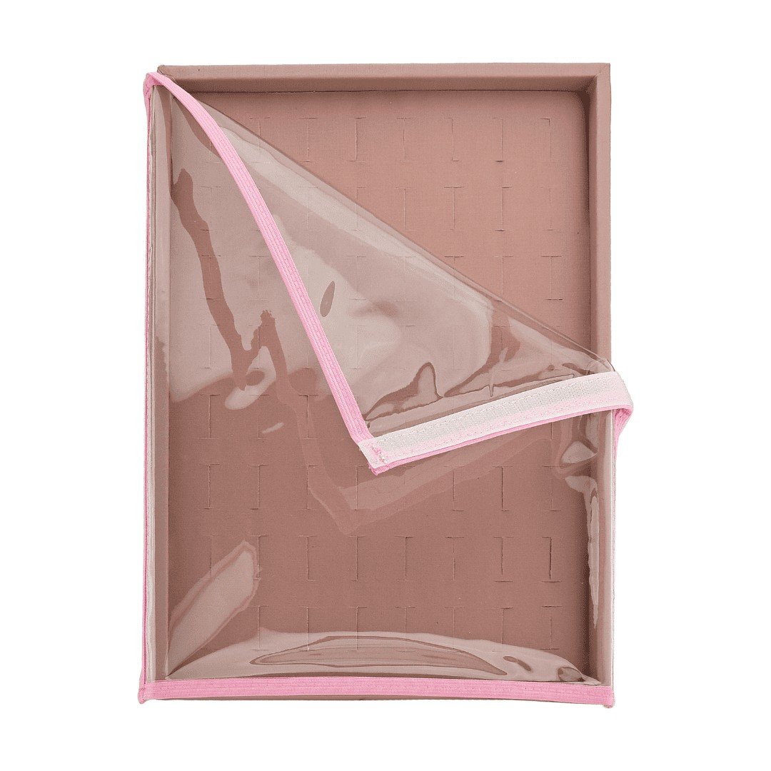 Kit Bandejas Expositoras + Bolsa para Joias - 21,5x29,5x3 cm Bolsa Reptil Rosa Blush - Bandeja Dunny Rosa Cha