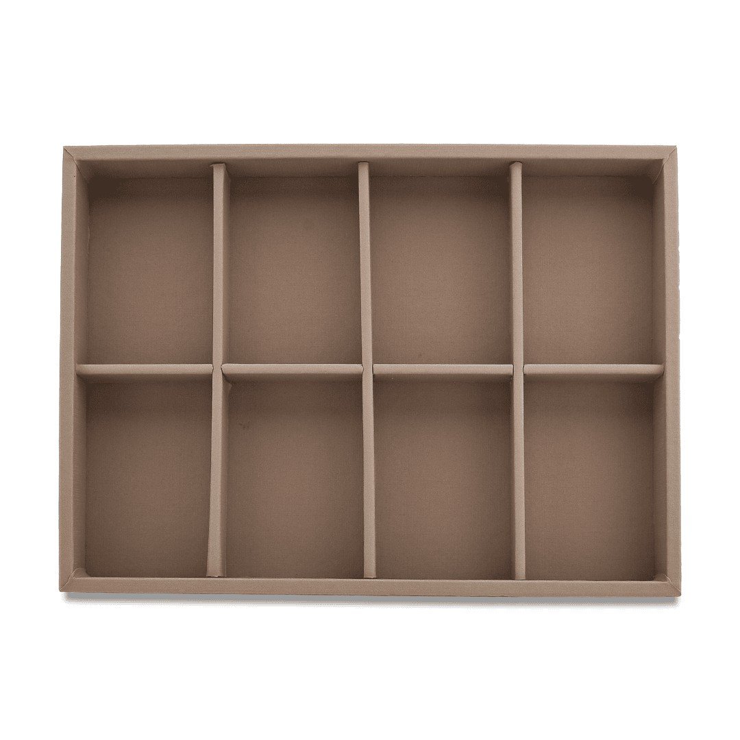 Kit Bandejas Expositoras + Bolsa para Joias - 21,5x29,5x3 cm Bolsa Rodes Capuccino -Bandeja Dunny Capuccino