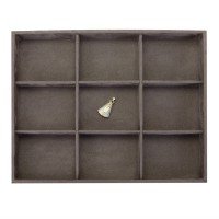 Bandeja Grande Expositora para Joias - 29,5x36,5x3,3 cm. Suede Marrom