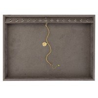 Bandeja Média Expositora para Pulseiras - 21,5x29,5x2,3 cm. Suede Marrom