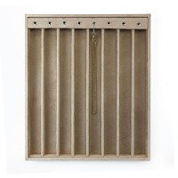 Bandeja Grande Expositora para Correntes - 29,5x36,5x2,3 cm. Suede Bege