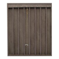 Bandeja Grande Expositora para Correntes - 29,5x36,5x2,3 cm. Suede Marrom
