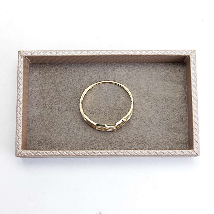 Bandeja Lisa 12,0x20,2x3,0cm Rodes Capuccino Metalizado - Suede Marrom