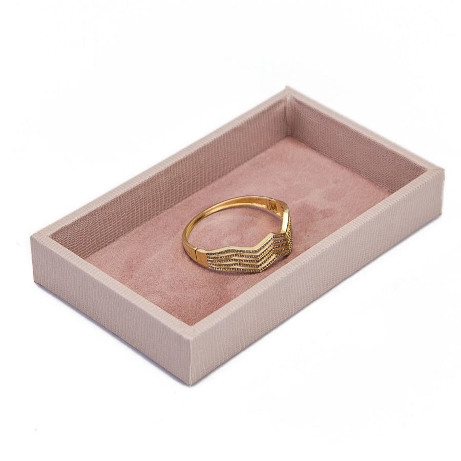 Bandeja Lisa 12,0x20,2x3,0cm Reptil Rosa Blush (5390) - Suede Rosê (0937)