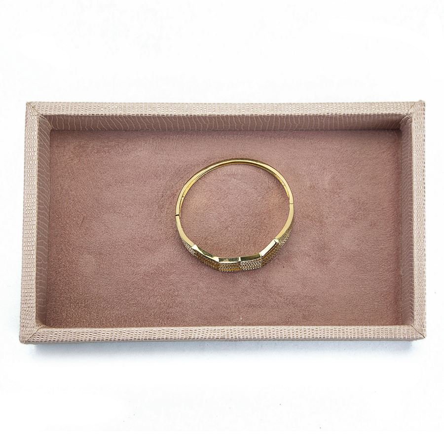 Bandeja Lisa 12,0x20,2x3,0cm Reptil Rosa Blush (5390) - Suede Rosê (0937)