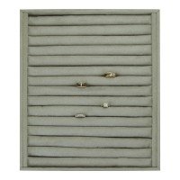 Bandeja Grande Expositora para Anéis - 29,5x36,5x3,3 cm. Suede Cinza