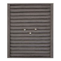 Bandeja Grande Expositora para Anéis - 29,5x36,5x3,3 cm. Suede Marrom