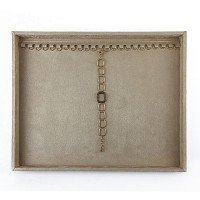 Bandeja Grande Expositora para Pulseiras - 29,5x36,5x2,3 cm. Suede Bege