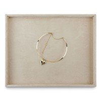 Bandeja Grande Expositora para Joias - 29,5x36,5x2,3 cm. Suede Bege