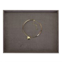 Bandeja Grande Expositora para Joias - 29,5x36,5x2,3 cm. Suede Marrom