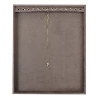 Bandeja Grande Expositora para Correntes - 29,5x36,5x2,3 cm. Suede Marrom