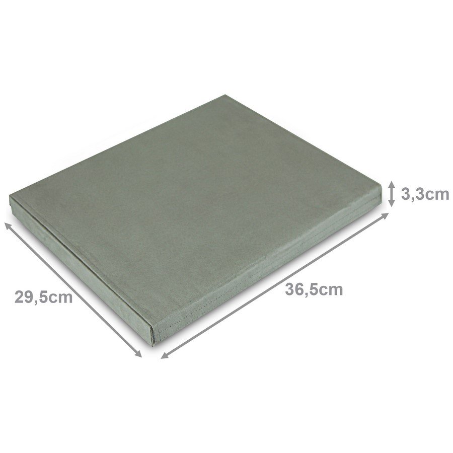 Bandeja Grande Expositora para Aneis - 29,5x36,5x3,3 cm. Suede Cinza