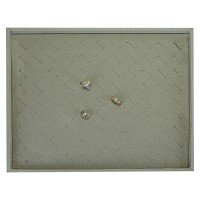 Bandeja Grande Expositora para Aneis - 29,5x36,5x3,3 cm. Suede Cinza