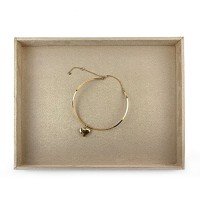 Bandeja Grande Expositora para Joias - 29,5x36,5x3,3 cm. Suede Bege