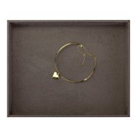 Bandeja Grande Expositora para Joias - 29,5x36,5x3,3 cm. Suede Marrom