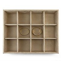 Bandeja Grande para Joias - 29,5x36,5x5 cm. Suede Bege