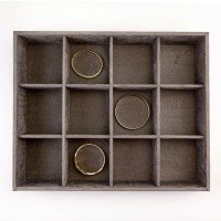 Bandeja Grande para Joias - 29,5x36,5x5 cm. Suede Marrom