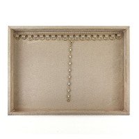 Bandeja Média Expositora para Pulseiras - 21,5x29,5x2,3 cm. Suede Bege