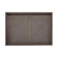 Bandeja Média Expositora para Pulseiras - 21,5x29,5x2,3 cm. Suede Marrom