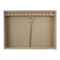Bandeja Média Expositora para Pulseiras - 21,5x29,5x2,3 cm. Suede Bege