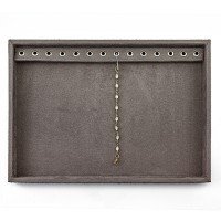 Bandeja Média Expositora para Pulseiras - 21,5x29,5x2,3 cm. Suede Marrom