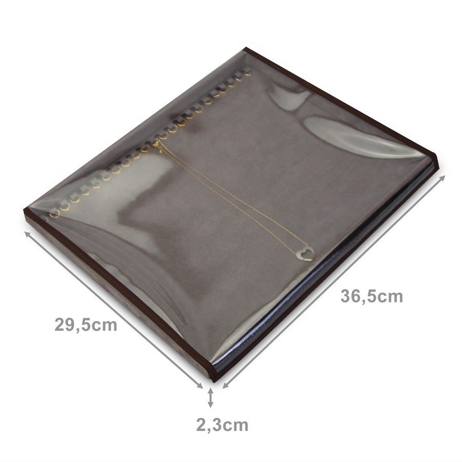 Bandeja Grande Expositora para Pulseiras - 29,5x36,x2,3 cm. Suede Marrom