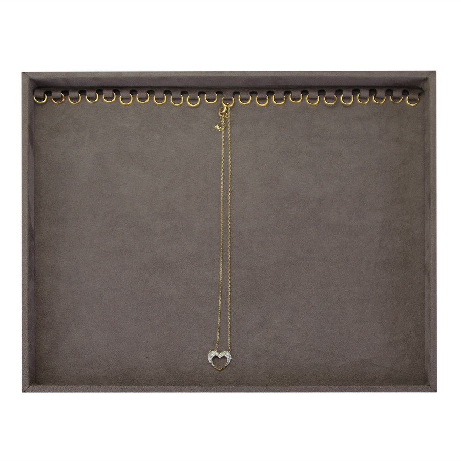 Bandeja Grande Expositora para Pulseiras - 29,5x36,x2,3 cm. Suede Marrom
