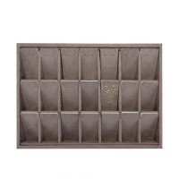 Bandeja Expositora para Brincos e Gargantilhas-21,5x29,5x3,3 Suede Marrom