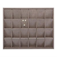 Bandeja Expositora para Brincos e Gargantilhas-29,5x36,5x3,3 Suede Marrom