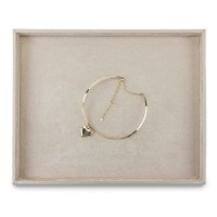 Bandeja Grande Expositora para Joias - 29,5x36,5x2,3 cm. Suede Bege