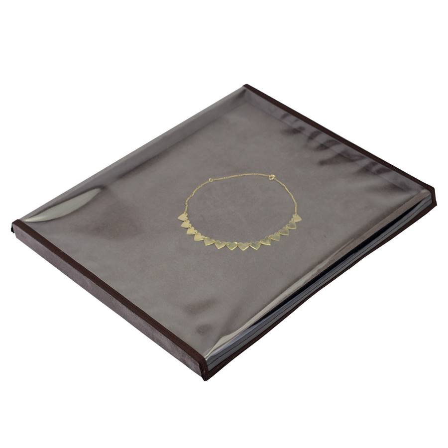 Bandeja Grande Expositora para Joias - 29,5x36,5x2,3 cm. Suede Marrom