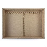 Bandeja Média Expositora para Pulseiras - 21,5x29,5x3,3 cm. Suede Bege