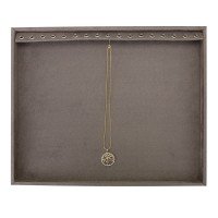 Bandeja Grande Expositora para Pulseiras - 29,5x36,5x2,3 cm. Suede Marrom