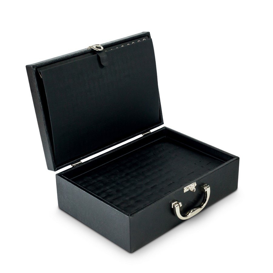 Maleta Expositora para Revenda de Joias - 24,5x35,5x11 cm Reptil Preto - Dunny Preto