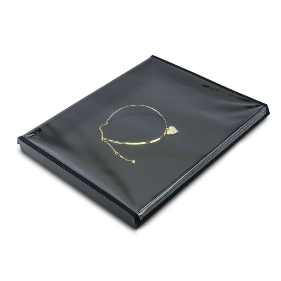 Bandeja Expositora Para Joias Lisa-29,5x36,5x3,3 cm Vinil Vinil Helene Preto