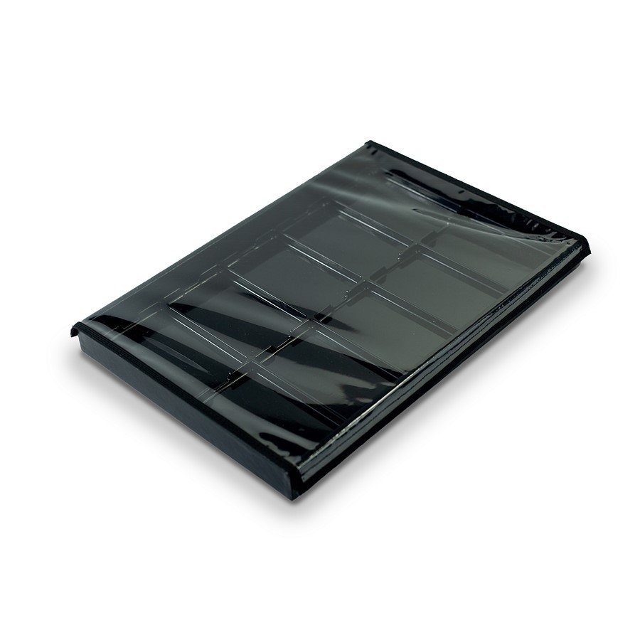 Bandeja 25x37x3 Slim 10 Esp. c/Tampa Vulca Vinil Vinil Helene Preto