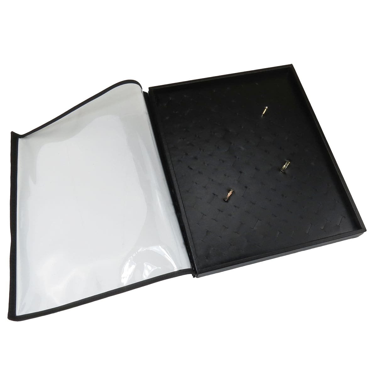 Bandeja Expositora Para Anéis-29,5x36,5x3,3 cm Vinil Vinil Helene Preto