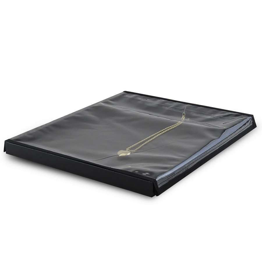 Bandeja Expositora Para Joias Com Ilhós 29,5x36,5x2,3 cm Vinil Vinil Helene Preto