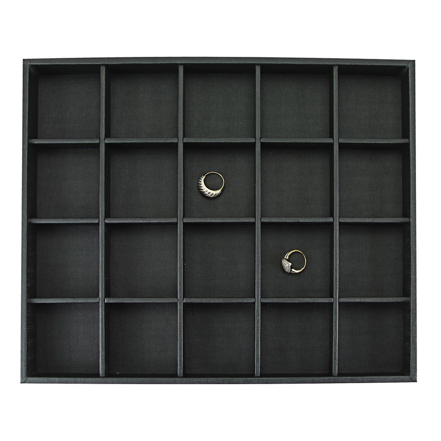 Bandeja Grande Expositora para Joias - 29,5x36,5x3,3 cm. Dunny Preto