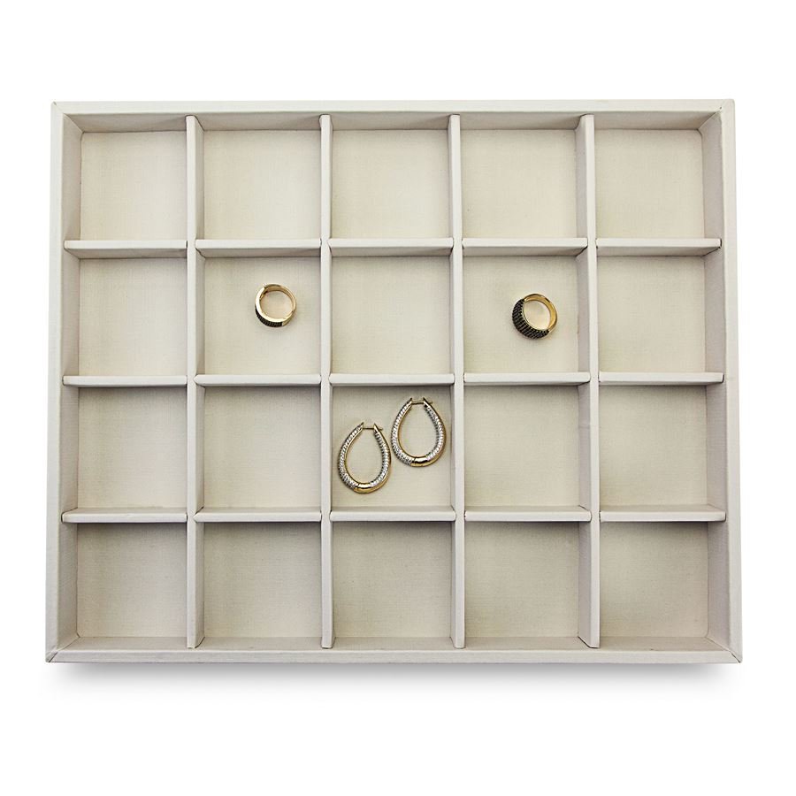 Bandeja Grande Expositora para Joias - 29,5x36,5x3,3 cm. Dunny Off White