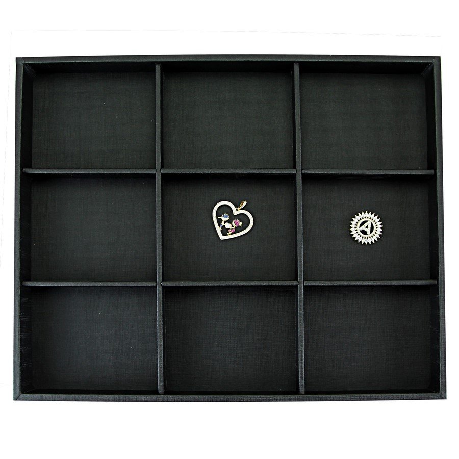 Bandeja Grande Expositora para Joias - 29,5x36,5x3,3 cm. Dunny Preto